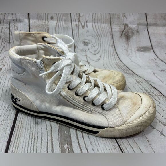 Worn Rocket Dog Jazzin Hi-Top Trainers Women's Sneakers - Picture 12 of 12